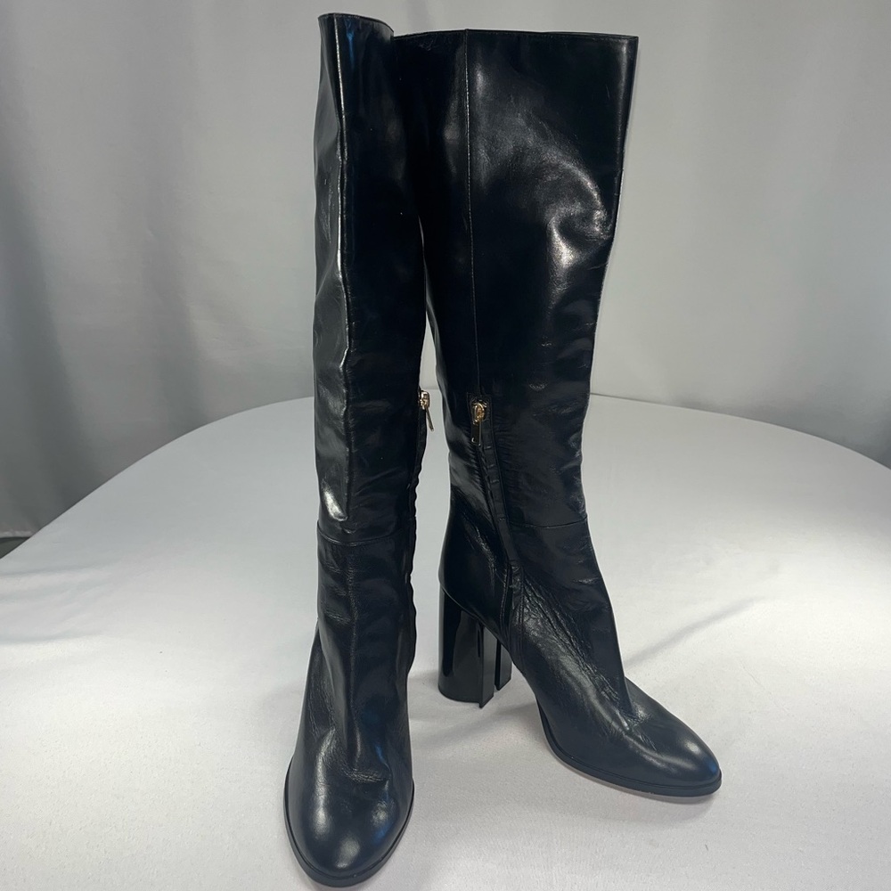 Coach Black Leather Knee High Brigitte Boots